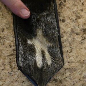 Black and White Fur Tie